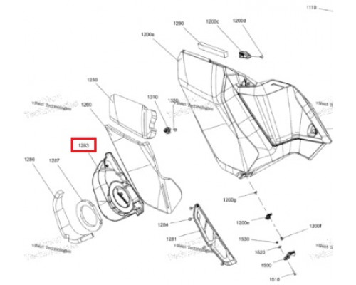 517307283 Дефлектор Охлаждения Вариатора Для Ski Doo REV Gen4