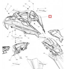 517307434 Капот Серый Для Ski Doo REV Gen4 FREERIDE, SUMMIT