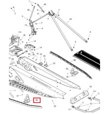 518326655 Кронштейн Левого Верхнего Катка Гусеницы Для Ski Doo