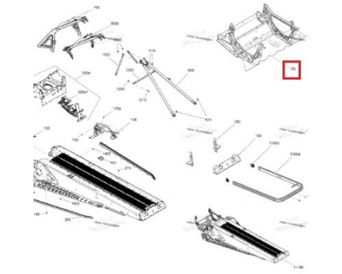 518326926 E - Модуль Рамы Передний Для Ski Doo Tundra 518326372