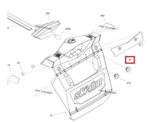 520000751 Планка Брызговика Для Ski Doo