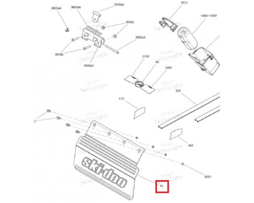 520000949 Брызговик Для Ski Doo Tundra, Expedition