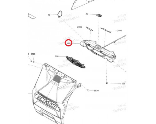 520001487 Крышка Заднего Фонаря Для Ski Doo Gen4