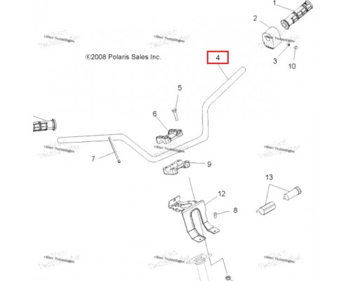 5244581-067 Руль Для Polaris 5244581-458