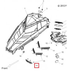 5255067 Вентиляционная Решетка Капота Передняя Для Polaris RMK