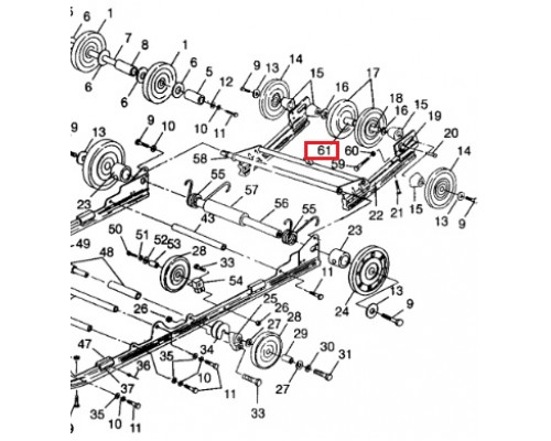 5333523 Вал Задних Роликов Для Polaris WIDETRAK