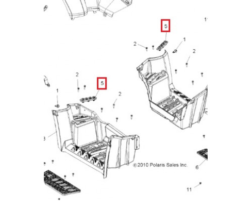 5413165 Резиновая Подушка Подножки Для Polaris