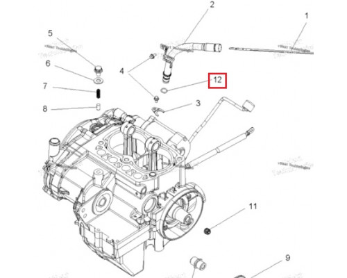 5414047 Уплотнитель  O-RING 12MMX2MM    (ATV Polaris )