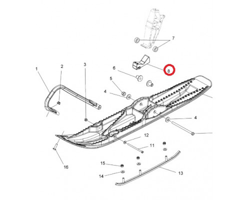 5415230 Подушка Под Лыжу Для Polaris AXYS