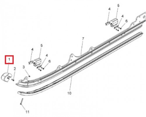 5430627 Башмак Полоза Гусеницы Для Polaris