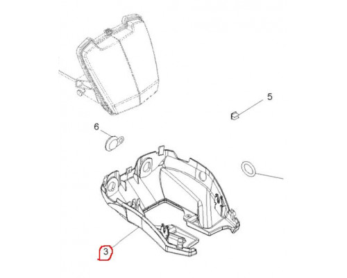 5436747-070 Нижняя Часть Копуса Фары Для Polaris 5435365-070