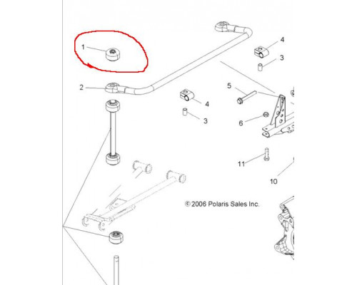 5436968 Втулка Стабилизатора Для Polaris 5436370