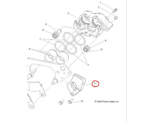 5437594 SCRAPER, BRAKE, FRONT