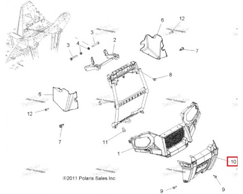 5438557-070 Крышка Радиатора Для Polaris