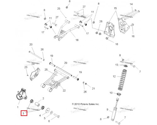 5438902 Втулка Задней Подвески Для Polaris 5432092, 5433065, 5434550