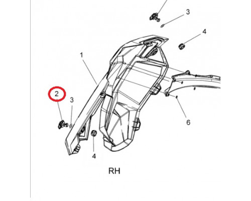 5451143 Фиксатор Боковой Панели Для Polaris AXYS
