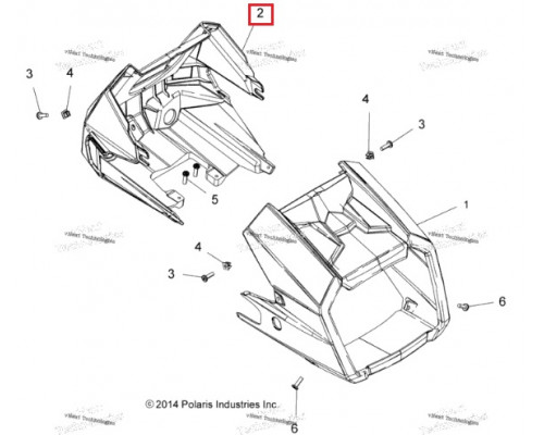 5451730-070 Облицовка Фары Задняя Черная Для Polaris