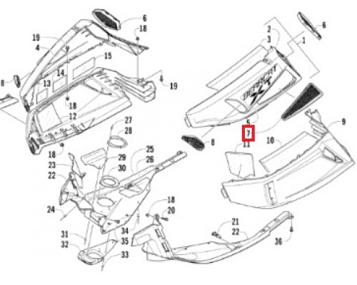 5606-185 Вентиляционная Решетка Левая Для Arctic Cat BearCat