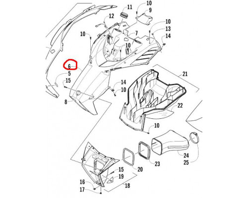 5706-356 Носовая Часть Для Arctic Cat