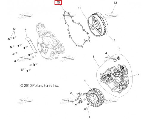 5813505 Прокладка Крышки Магнето Для Polaris RZR 900 2011-2012