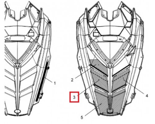 5813691 Изоляция Капота Центральная Левая Для Polaris