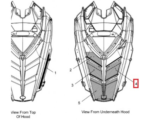 5813692 Изоляция Капота Центральная Правая Для Polaris