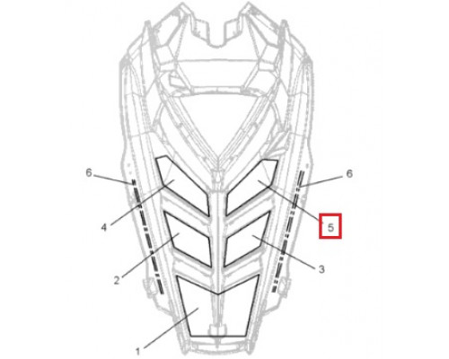 5813694 Изоляция Капота Правая Для Polaris