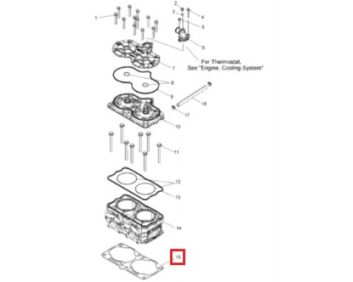 5814279 Прокладка Под Блок Цилиндров Для Polaris AXYS 800