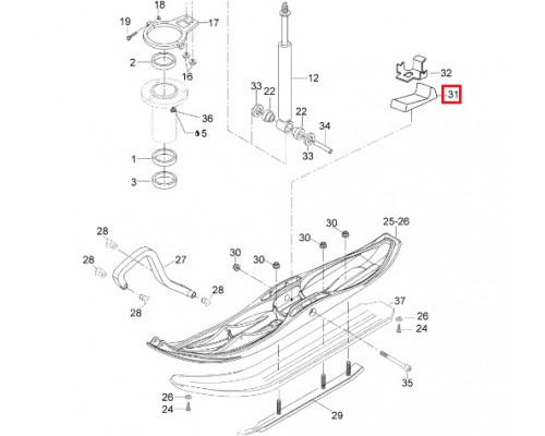 605348439 Демпфирующая Подушка Под Лыжу Для Ski Doo SKANDIC