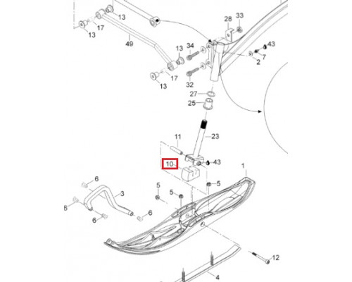 605348458 Подушка Под Лыжу Для Ski Doo Skandic, Expedition