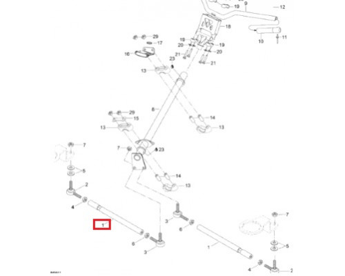 605455619 Рулевая Тяга Правая Для Ski Doo Skandic