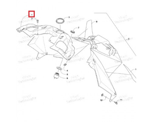 6606-305 Облицовка Топливного Бака Для Arctic Cat