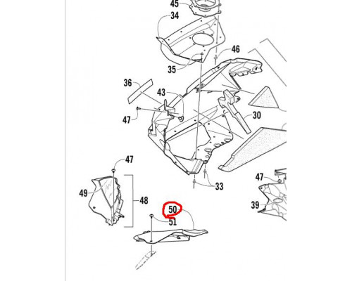 6606-343 Панель Передняя Левая Для Arctic Cat