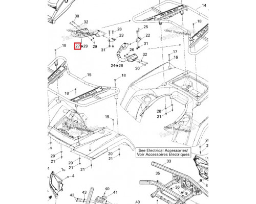 705002699 Ручка Пассажира Правая Для BRP Can Am OUTLANDER