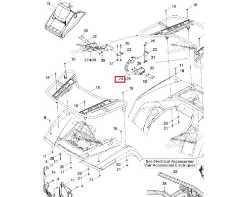 705002700 Ручка Пассажира Левая Для BRP Can Am OUTLANDER