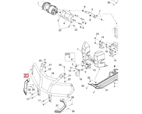 705002803 Накладка Переднего Бампера Правая Для BRP Can Am OUTLANDER