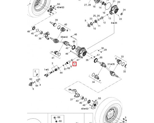 705400036 Втулка Вилки Карданного Вала Для BRP Can Am 705401648