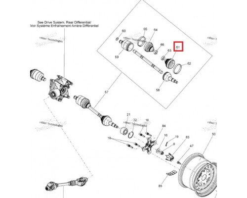 705401345 Пыльник ШРУС внешний передний BRP Can-Am Outlander Renegade G2 705401345