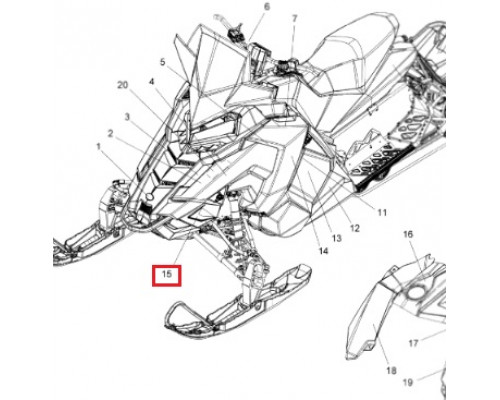 7179546 Катафот Правый Переднего Поддона Для Polaris AXYS