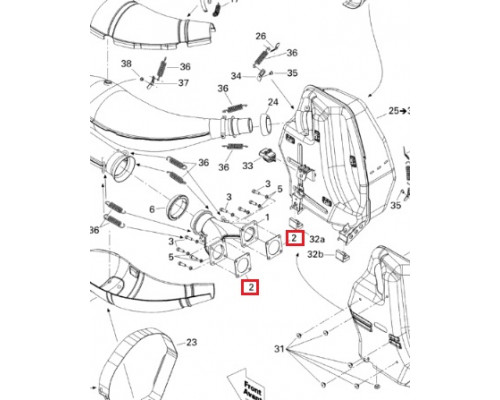 718178 WINDEROSA Прокладка Глушителя Для Ski Doo 420850550, 420850552, 420931850