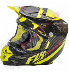 Шлем Fly Racing F2 Carbon Fastback черно/желтый размер L 73-4114L