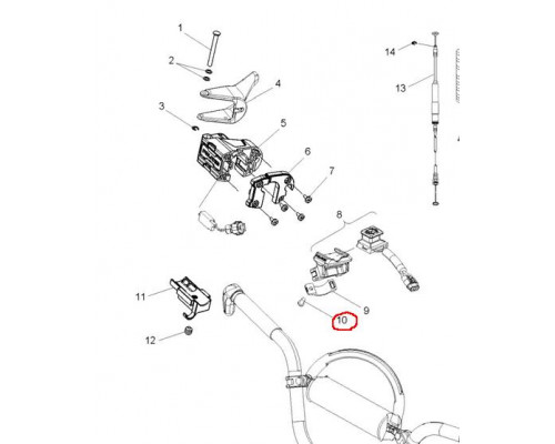 7512076 Винт Крепежа Кнопки Стоп Для Polaris