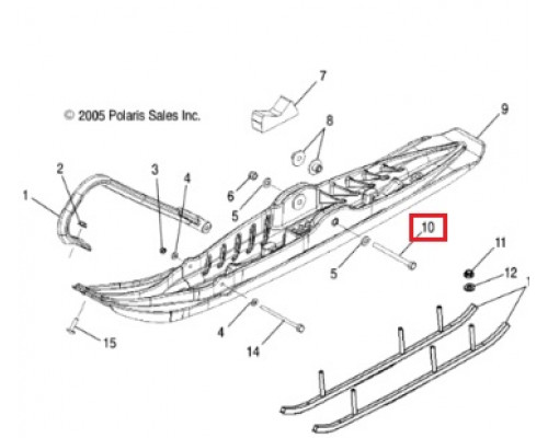 7518481 Болт Лыжи Для Polaris