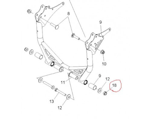 7547442 Гайка Для Polaris