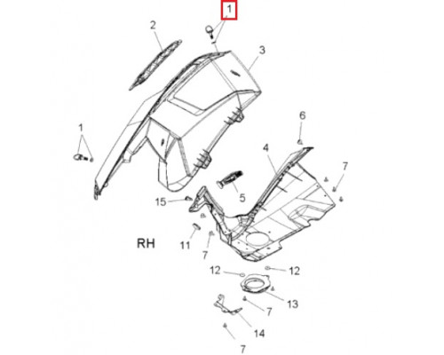 7661969 Фиксатор Боковой Панели Для Polaris