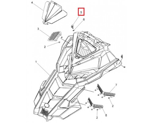 7662246 Фиксатор Пластика Для Polaris