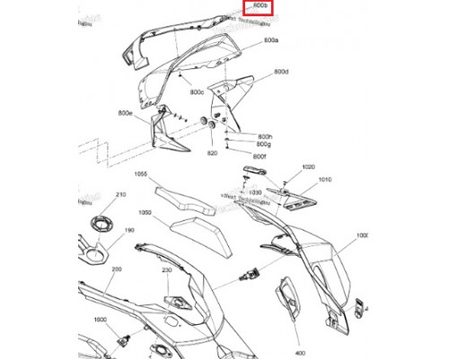 860200229 Основание Среднего Ветрового Стекла Для Ski Doo 517303798