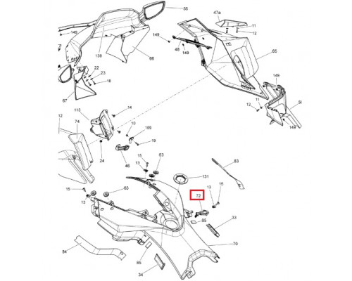 860200239 Защелка Боковой Панели Для Ski Doo 517304075, 860200239, 517304117, 860200240, 517303981