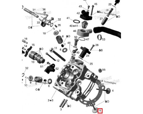 AU-09017E SPI Выпускной Клапан Двигателя Для Ski Doo 420254360, 420254361, 420254362, 420254368