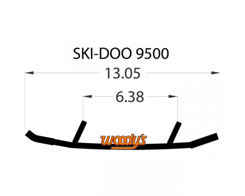 ESD3-9600 WOODYS Коньки 4' Для Лыж Для Ski Doo 860200141, 860201044, 505072428